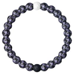 Lokai MBL Unisex Colorado Rockies Round Black Bracelet Silicone Water Resistant Size 6.5