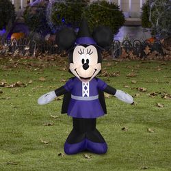 Disney 4 ft. Prelit Minnie as Witch Inflatable
