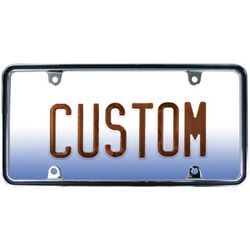 Custom Accessories Black Metal License Plate Frame