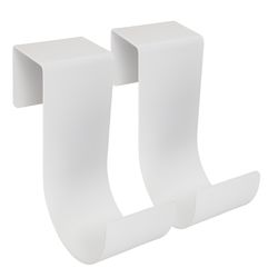 MIDE Products 6 in. L Powder Coated White Aluminum Short Slip-On Hook 25 lb. cap. 2 pk