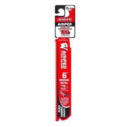 Diablo Demo Demon Amped 6 in. Carbide Tipped Medium Metal Reciprocating Saw Blade 10 TPI 1 pk