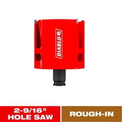 Diablo Demo Demon 2-9/16 in. Carbide Tipped Rough-In 2-3/8 in. L Hole Saw