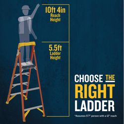 Werner Ready Step 5.5 ft. H Fiberglass Platform Ladder Type IA 300 lb. cap.