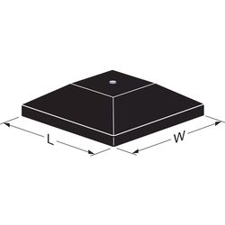 Simpson Strong-Tie Outdoor Accents 1.25 in. H X 6 in. W X 6 ft. L Black Plastic Post Cap
