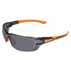 Global Vision Black Hills 1 Rimless Safety Sunglasses Smoke Lens Black/Orange Frame 1 pc