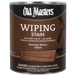 Old Masters Semi-Transparent American Walnut Oil-Based Wiping Stain 1 qt