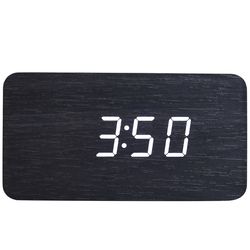 Mad Man 5 in. H X 2 in. L Alloy Walnut Wood Clock