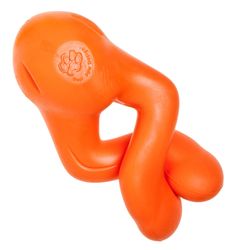West Paw Zogoflex For Dog Orange Plastic Tizzi Tug Dog Treat Toy/Dispenser Small 1 pk
