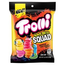 Trolli Sour Brite Squad Fruit Gummy Candy 4.25 oz