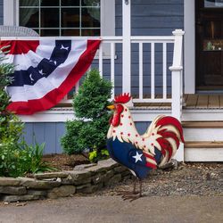 Glitzhome Patriotic Porch Decor Iron 1 pc