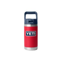 YETI Rambler Jr. 12 oz Rescue Red Patriotic BPA Free Insulated Kids Water Bottle w/Straw