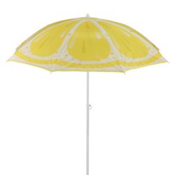 National Outdoor Living 6 ft. Tiltable Yellow Beach Umbrella