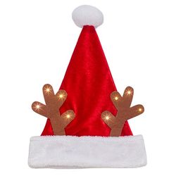 Dyno 17 in. Light-Up Antlers Santa Hat 1 pk