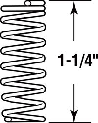 Prime-Line 1-1/4 in. L X 13/32 in. D Compression Spring 2 pk