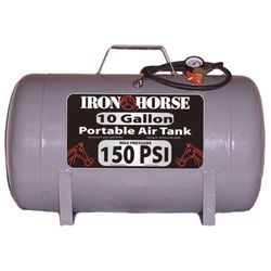 Iron Horse 10 gal Horizontal Portable Air Compressor Tank 150 psi