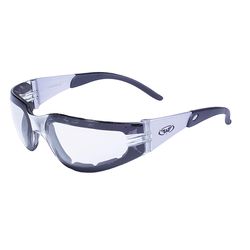 Global Vision Rider Motorcycle Safety Glasses Clear Lens Black Frame 1 pk