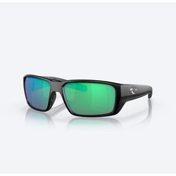Costa Fantail Pro Sunglasses Black Frame Green Lens Polarized Blue Light Blocking