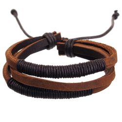 Mad Man Mens Madison Brown Bracelet Leather