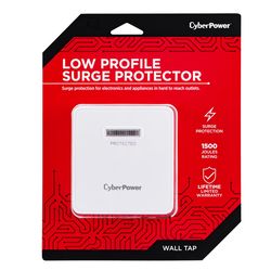 CyberPower Home Office 0 ft. L 2 outlets Wall Tap White 1500 J