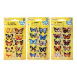 Insect Lore 3D Butterfly Stickers Assorted 15 pc