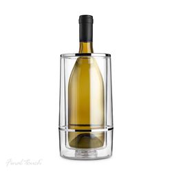 Final Touch 51 oz Clear Acrylic Double-Wall Wine Chiller