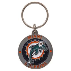 HILLMAN NFL Tempered Steel White Split Ring Keychain