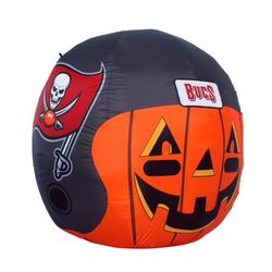 Sporticulture NFL 4 ft. LED Tampa Bay Buccaneers Jack-O-Helmet Inflatable