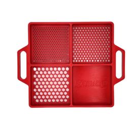 Boltster 12 in. W X 1.5 in. H Tray Bolt & Fastener Organizer Red