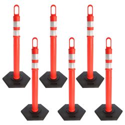 Mr. Chain 47.5 in. Round Orange Delineator Post 6 pk