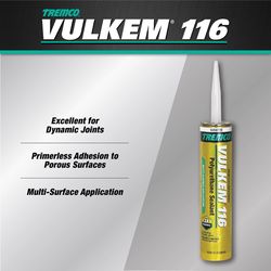 Vulkem 116 White Polyurethane Window and Door Caulk Sealant 10.1 fl. oz.