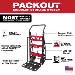 Milwaukee Packout 48 in. H X 20 in. W X 12 in. D Collapsible 2-Wheel Cart