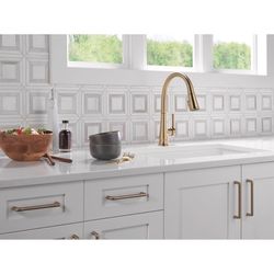 Delta Corwin One Handle Bronzed Gold Pull-Down Kitchen Faucet