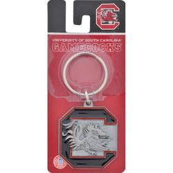 HILLMAN NCAA Tempered Steel Gray Split Ring Keychain