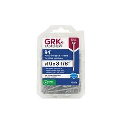 GRK Fasteners No. 10 in. X 3-1/8 in. L Star Flat Head W-Cut Multi-Purpose Screws