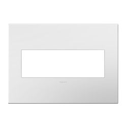 Legrand Adorne White 3 gang Thermoplastic Nylon Decorator Wall Plate 1 pk