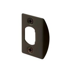 Ace 2.25 in. H X 1.63 in. L Black Steel Latch Strike Plate
