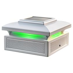 Classy Caps Matte White Solar Powered 1 W LED Smart-Enabled Post Cap Light 1 pk