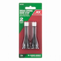 Ace 3 in. W Metal Oil Rubbed Bronze Bronze Spring Broad Base Door Stop Mounts to door and wall 1/8 i