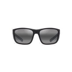 Maui Jim Amberjack Sunglasses Unisex Matte Black w/Black Rubber Frame Neutral Grey Lens Polarized