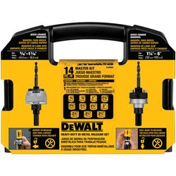 DEWALT Assorted in. Bi-Metal 1.49 in. L Hole Saw Kit Arbor Included