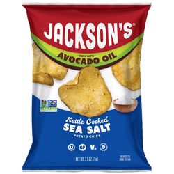 Jackson's Sea Salt Kettle Cooked Potato Chips 2.5 oz Bagged