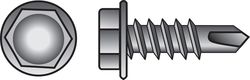 HILLMAN No. 8 Ga. X 1-1/2 in. L Phillips Hex Washer Head Sheet Metal Screws 100 pk