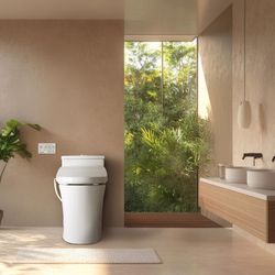SmartBidet 0 gal White Elongated Electronic Bidet Toilet Seat