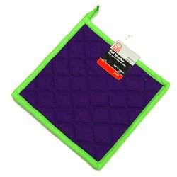 Chef Craft Purple and Green Cotton Pot Holder