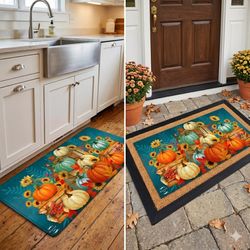 Briarwood Lane 22 in. W X 10 in. L Multi-Color Autumn Pumpkin Crates Polyester Door Mat