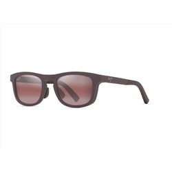 Maui Jim Aliali Sunglasses Unisex Matte Solid Dark Brown Frame Maui Rose Lens Polarized