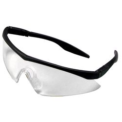 Safety Works Straight Temple Safety Glasses Clear Lens Black Frame 1 pk