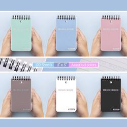 Bazic Products 3 in. W X 5 in. L College Ruled Wire Bound Assorted Memo Book