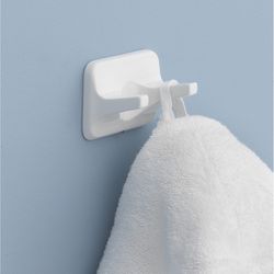 Oakbrook Collection Zinc Plated White Double Robe Hook