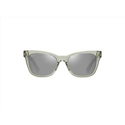 Maui Jim Hiwahiwa Sunglasses Women's Shiny Transparent Sage Green Frame Neutral Grey Lens Polarized